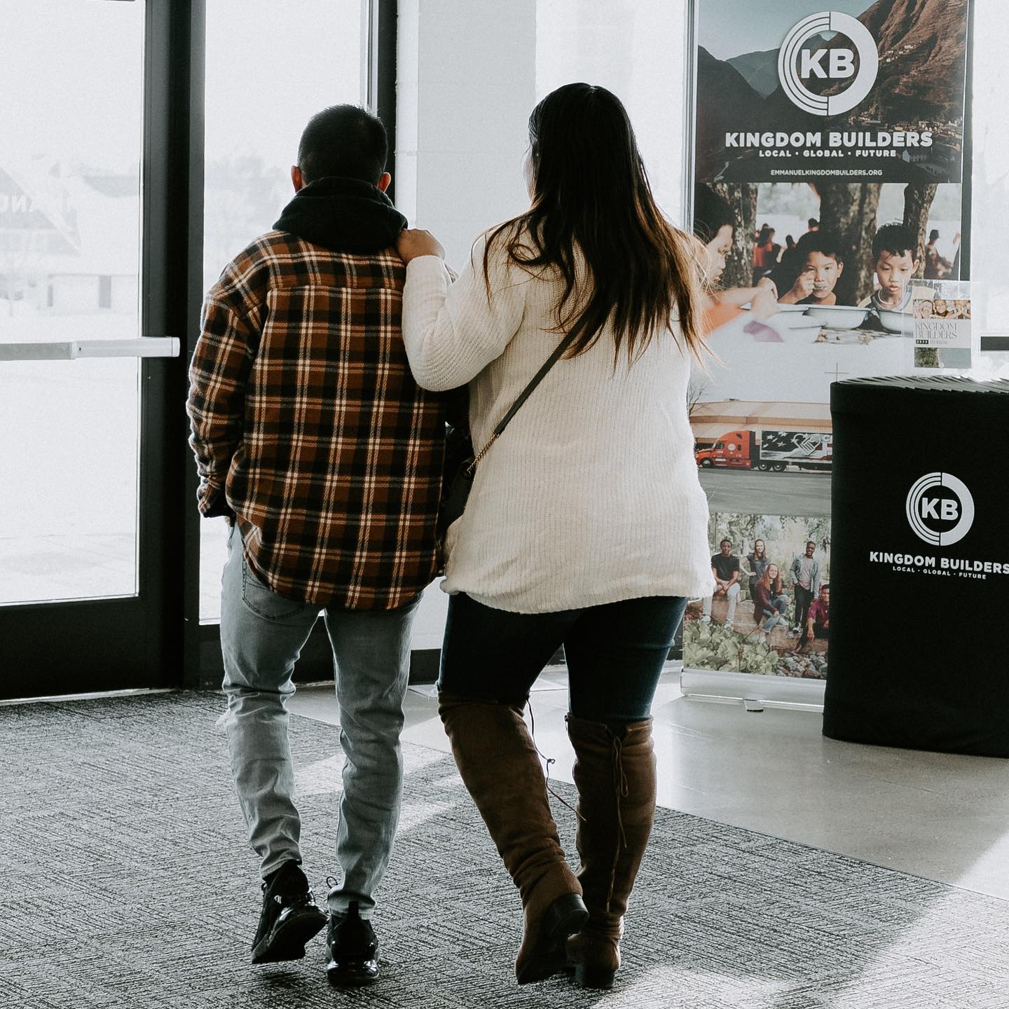 A conversation in the lobby